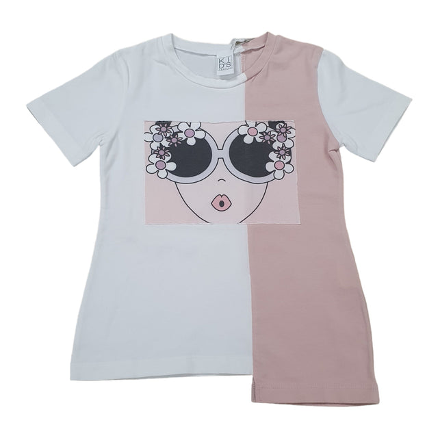 t.shirt bicolore bambina - Kid's Company - abbigliameto neonato e bambino