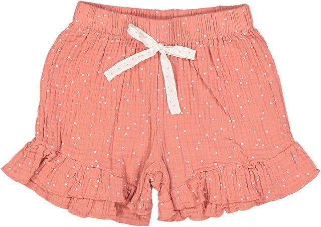 short pois corallo bambina - Kid's Company - abbigliameto neonato e bambino