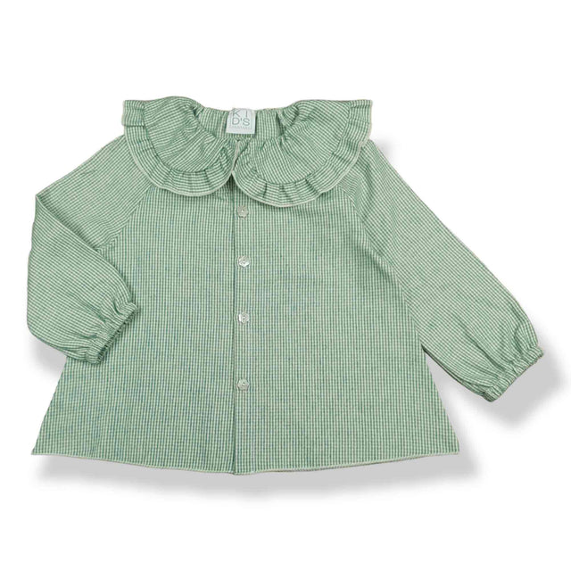 camicia flanella con maxi colletto bambina - Kid's Company - abbigliamento bimbo