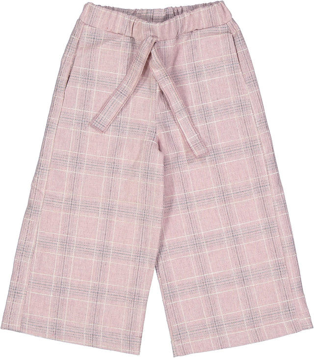 pantalone a quadri rosa bambina - Kid's Company - abbigliamento bimbo