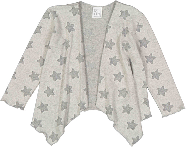 maglia aperta felpa stelle bambina - Kid's Company - abiti per bambini