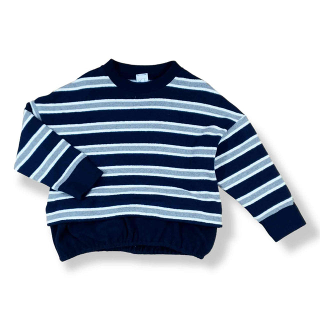 maglia over in caldo cotone rigato bambina - Kid's Company - abbigliamento bimbi