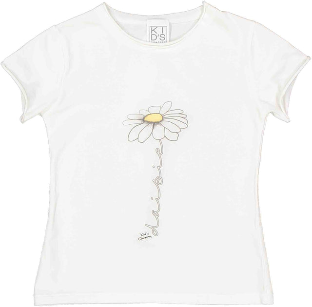 t.shirt stampa margherita bambina - Kid's Company - abbigliameto neonato e bambino