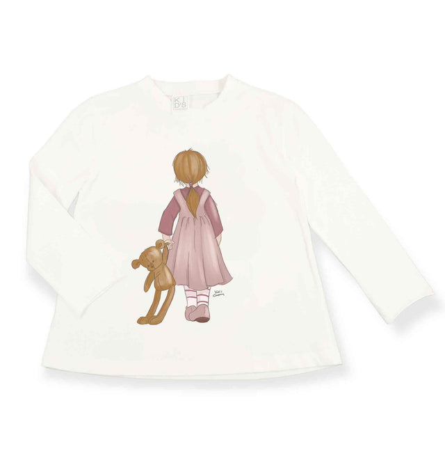 t.shirt jersey bimba con orsetto bambina - Kid's Company - abbigliamento infantile