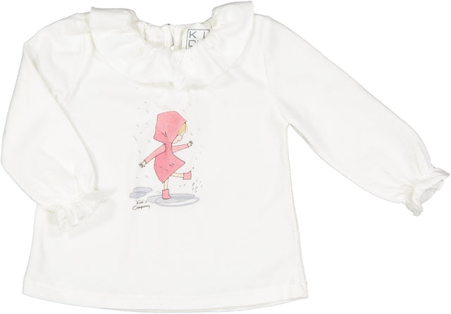 t.shirt bimba sotto la pioggia neonata e baby - Kid's Company - abbigliameto neonato e bambino