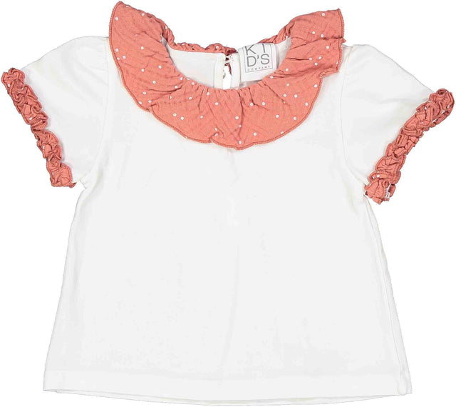 t.shirt colletto a fiori neonata e baby - Kid's Company - abbigliamento bimbi