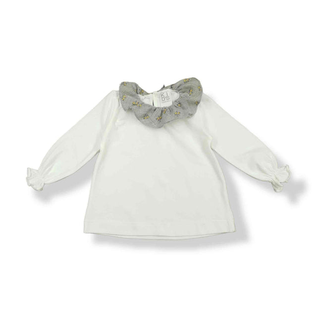 t.shirt con colletto arricciato a fiori neonata e baby - Kid's Company - abiti per infanzia