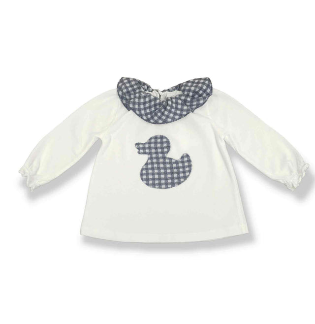 t.shirt con applicazione e colletto neonata e baby - Kid's Company - abiti per infanzia