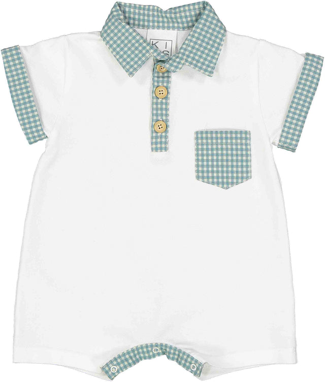 pagliaccetto polo quadretto vicky neonato e baby - Kid's Company - abiti per bambini