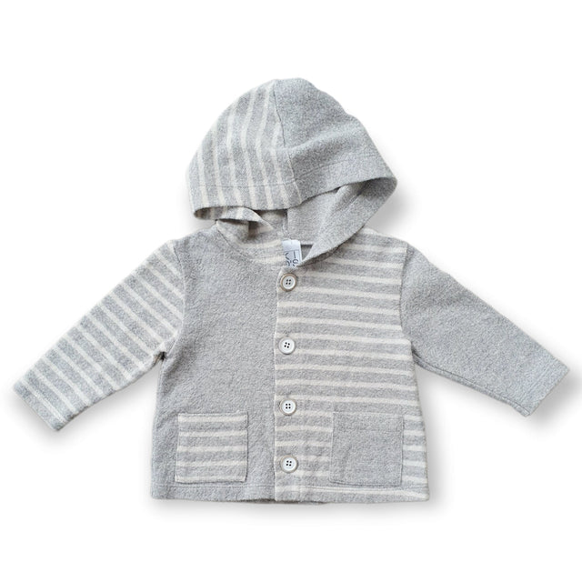 felpa rigata aperta con cappuccio neonato e baby - Kid's Company - kids clothes